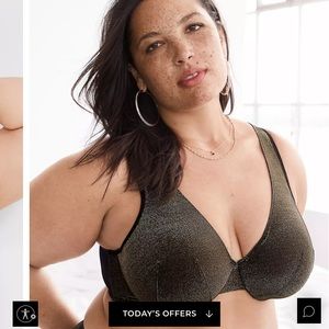 Lane Bryant glitter lightly lined full coverage bra